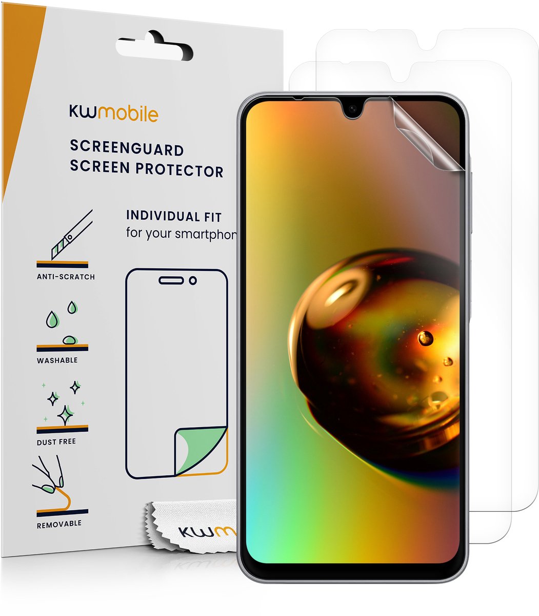 kwmobile 3x screenprotectors geschikt voor Samsung Galaxy A18 4G / 5G - beschermende folie voor smartphone