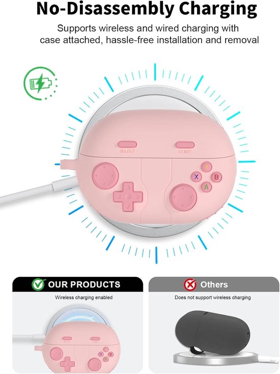 Hoes voor Huawei FreeBuds pro 5 oordopjes, toergy schokbestendig, waterdicht, zachte en slanke siliconen afdekking met sleutelkoord & sleutelhanger & reinigingsset, roze — afbeelding 4