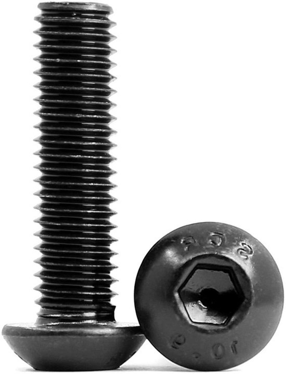 lenskopschroeven - binnenzeskantschroeven - voor machinale reparaties - hoge sterkte 10.9 - M6 x 30 mm - zwart