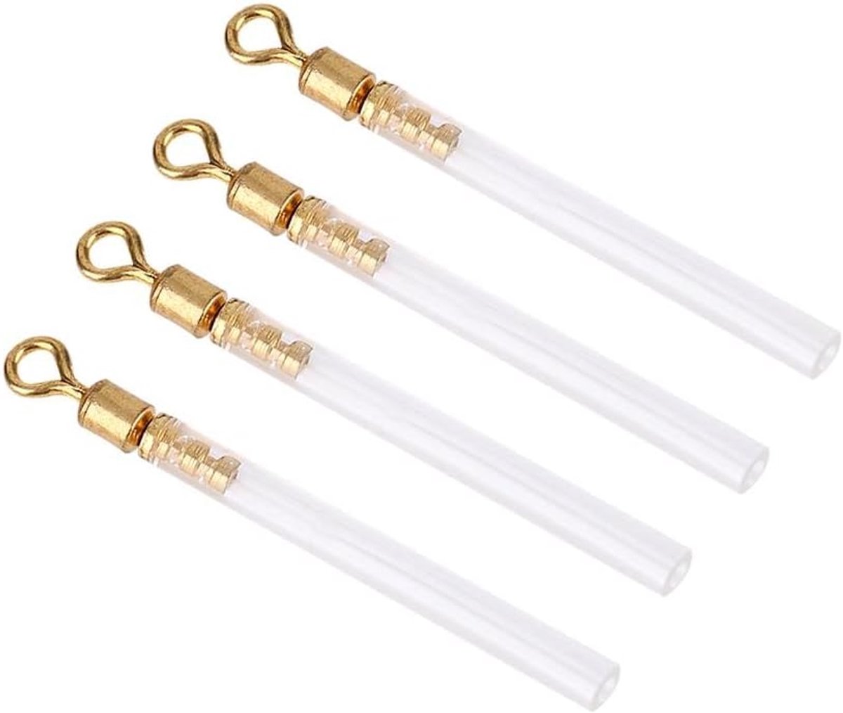 50 stks Float Waggler Adapters Koper Vissen Draaibare Kop Met Buis Roterende Float Adapters Accessoires voor Vissen 3 Maten(M), vis drijft