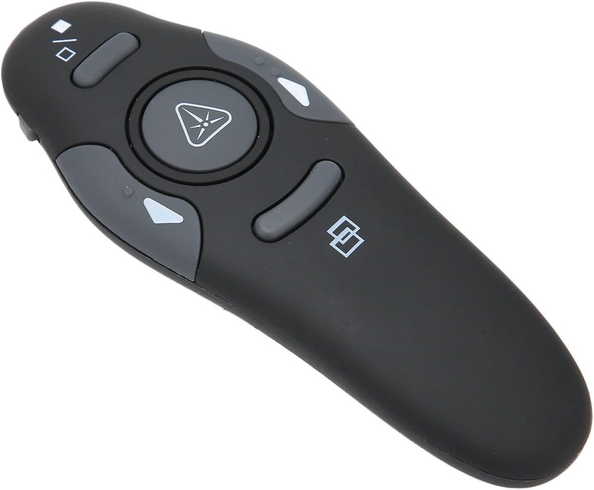 Clicker, Ergonomic Handhold 2.4GHz Draadloze Presentator op Afstand met Draadloze Ontvanger en Lerarenaanwijzer voor Spraakvergaderingsklasse