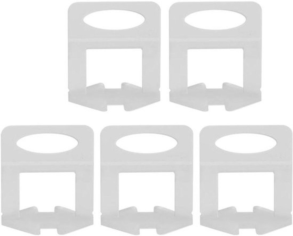 100 stuks Tegel Leveling Clips voor Wand- en Vloertegels - Leveling Systeem met 0.5mm Base Clips voor Horizontale Positie - Tegel Leveler Spacers met Efficiënte Wandtegel Installatie