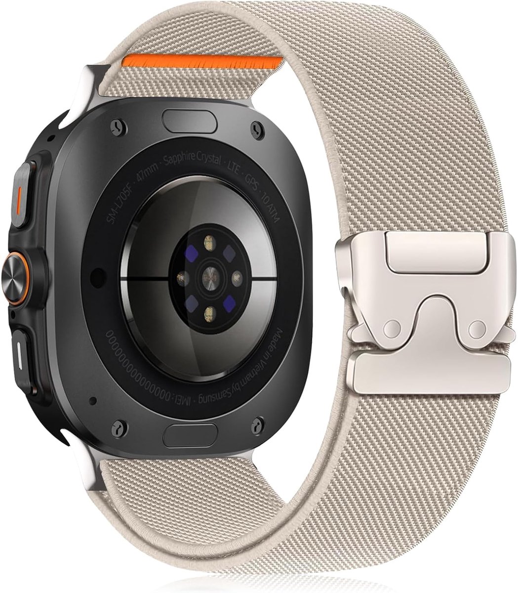 LanQii Nylon Strap Compatible with Samsung Galaxy Watch Ultra 2025/2024, Elastic Nylon with Parachute Buckle, Sports - ShopVlot