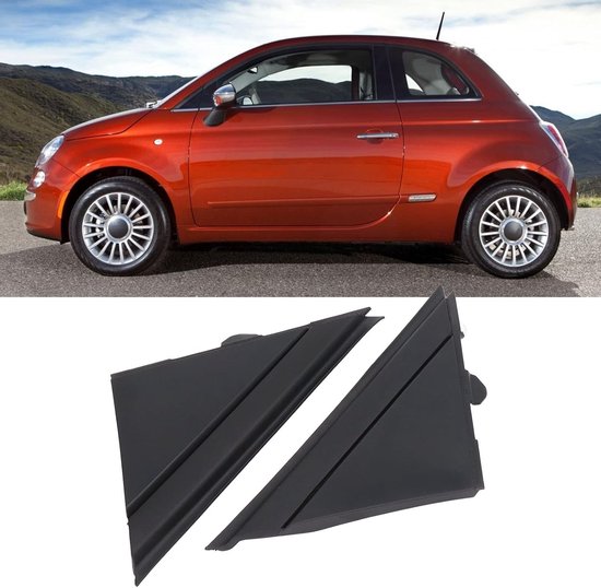 Zijspiegeldop voor Fiat 500 - ABS Glanzend Zwart - Links en Rechts - Perfecte Vervanging - ShopVlot — afbeelding 2