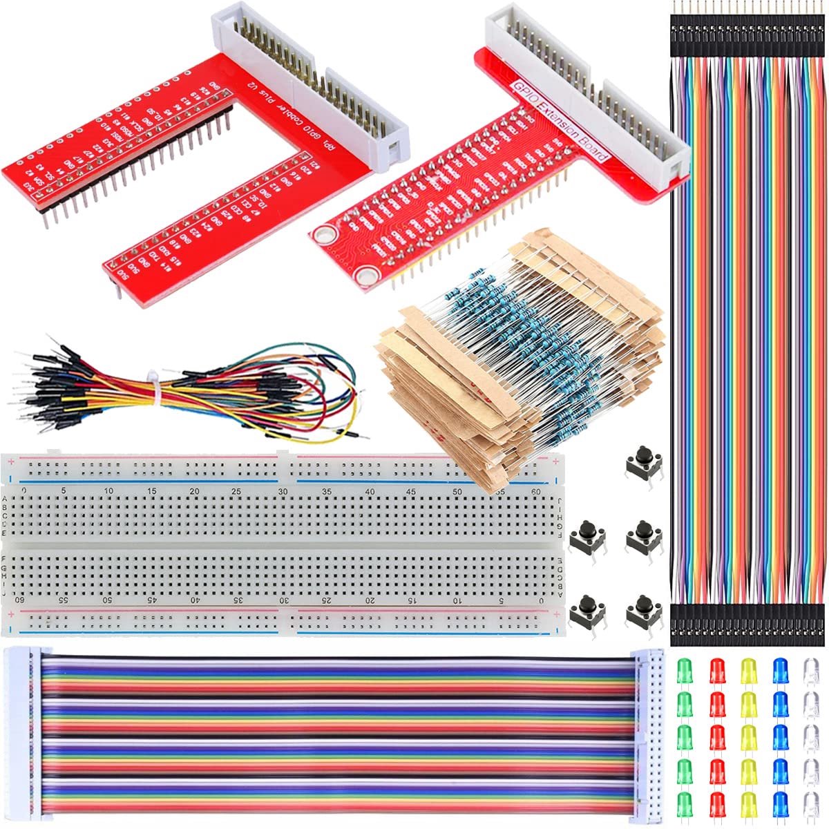 GPIO Extension Board Breakout Board Kit for Raspberry Pi 3 4 3B+3B 2B B+A+Zero w, GPIO T/U Type Adapter Board + - ShopVlot