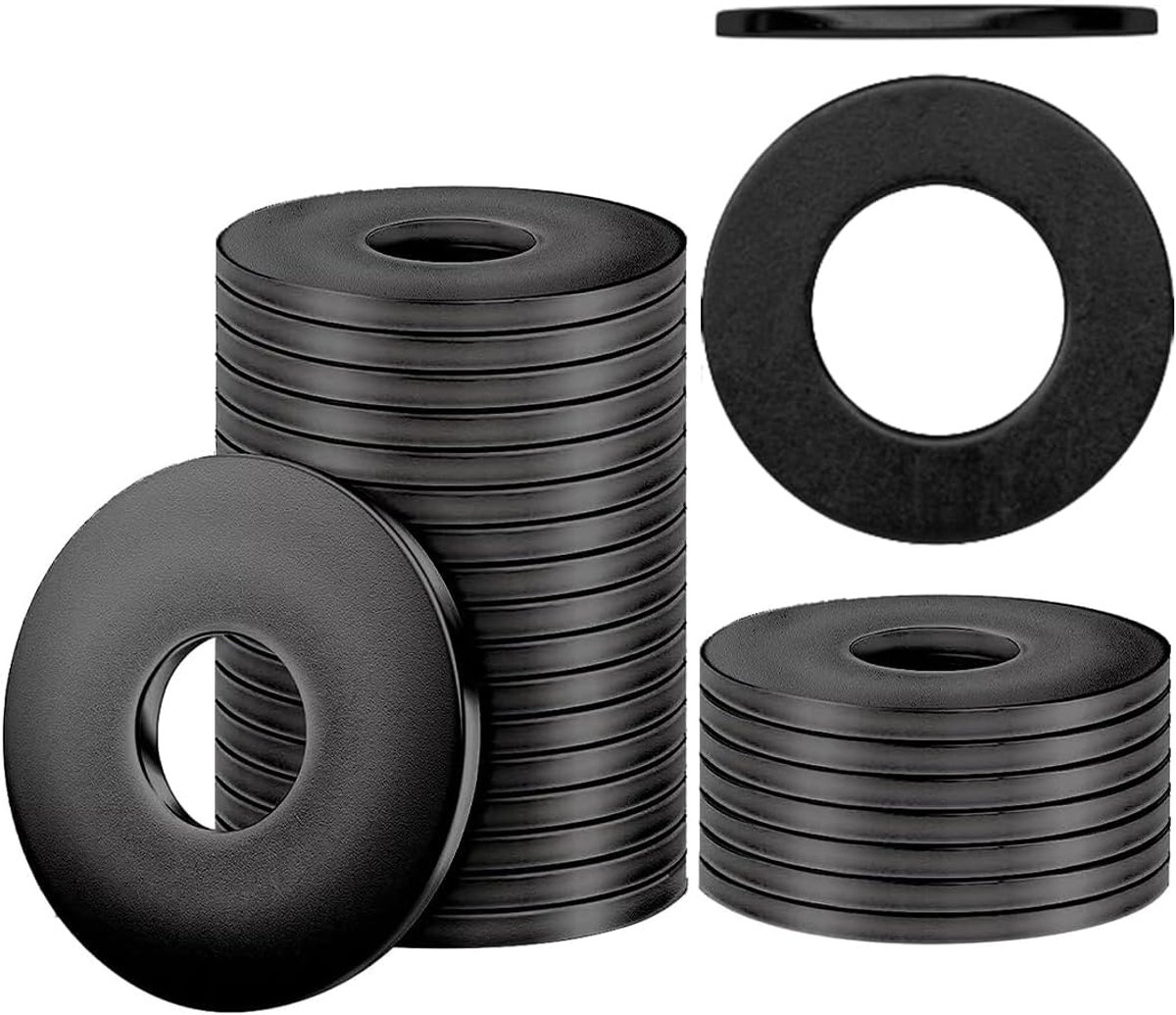 25 stuks ringen m8 Zwart, RVS A2 V2A, ringen, body ringen RVS voor schroeven, moeren en draadstangen.