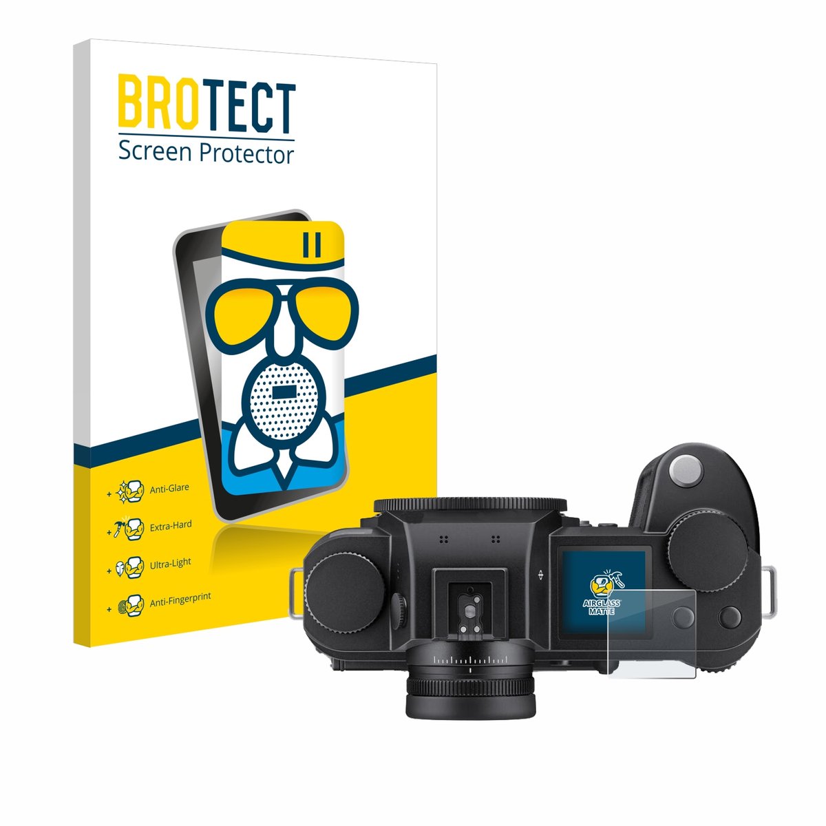 BROTECT - Screenprotector voor Leica SL3-S (Schouderdisplay) - Folie Beschermfolie Beschermglas matte