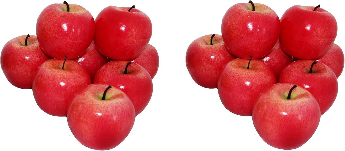 16x decorative apples, red, artificial vegetables, fruit, fruit, decoration - ShopVlot