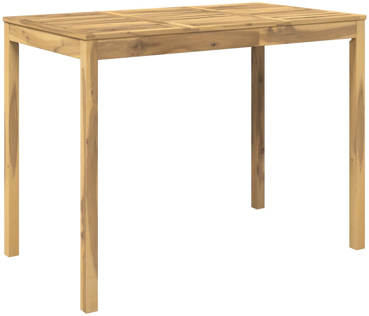 vidaXL Tuin - Bar - Tafel - LAREN - Witgewassen - 141 - x - 80,5 - x - 105 - cm