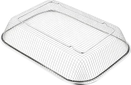 Roestvrijstalen tuinzeef set van 4, ideaal voor compost, aarde, zand en stenen, 33,5 × 25 × 6 cm, 6 mm maaswijdte — afbeelding 2