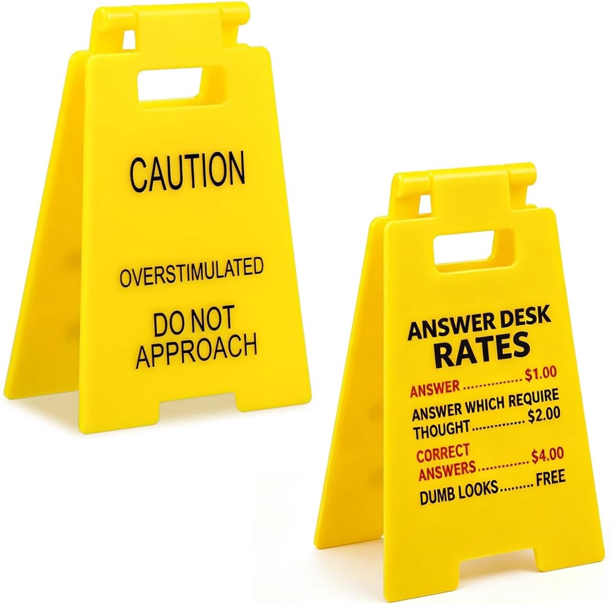 2 stuks Overprikkeld Bureaubord | Humoristische kantooraccessoires | Eigenzinnige kantoorgadgets voor collega's