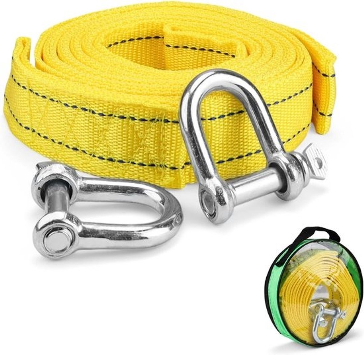 Sleepkabel 4 m - 5 ton trekcapaciteit - Reflecterende strepen - Voor auto's - ShopVlot