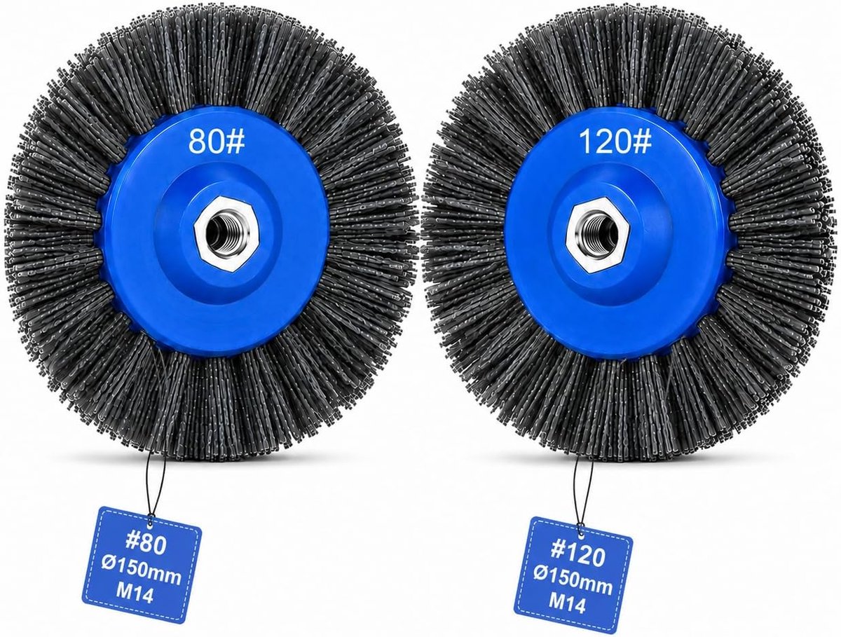 Nylon schijfborstel fijnkorrelig