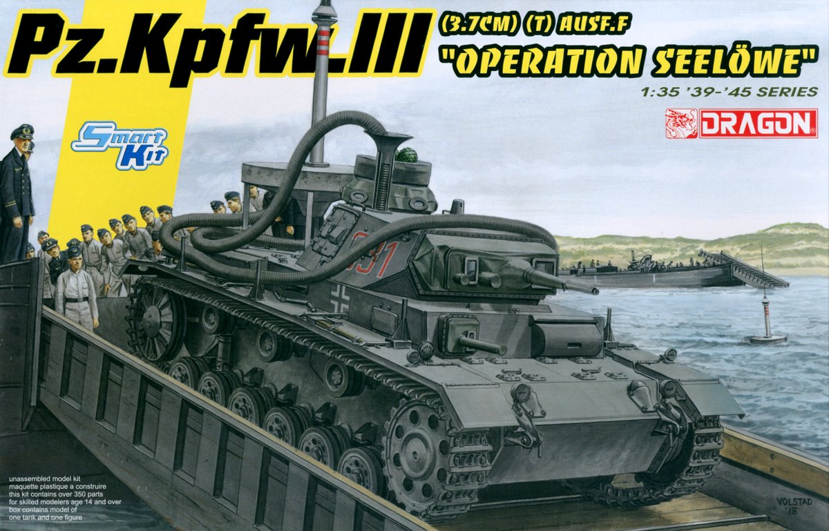 Dragon Modelbouwpakket Militaire voertuigen - 6877 Pz.Kpfw.III Ausf.F 3,7 cm (T) Operation Seelöwe WWII - Duitse Middelzware Tank Plastic - 1:35 - Modelbouw