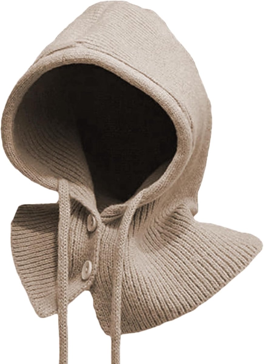 Wintermutsen voor dames met capuchon balaclava nekwarmer gebreide mutsen balaclava gebreide beanie schedel cap bivakmuts nekwarmer sjaal
