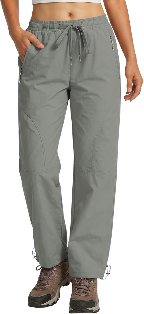 Wandelbroek voor dames, cargobroek, licht, sneldrogend, ademend, zomer, outdoor, trekkingbroek met ritssluiting