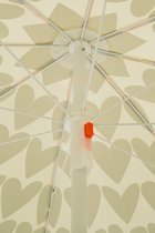Mica Decorations Heart Strandparasol - H180 x Ø160 cm - Bruin