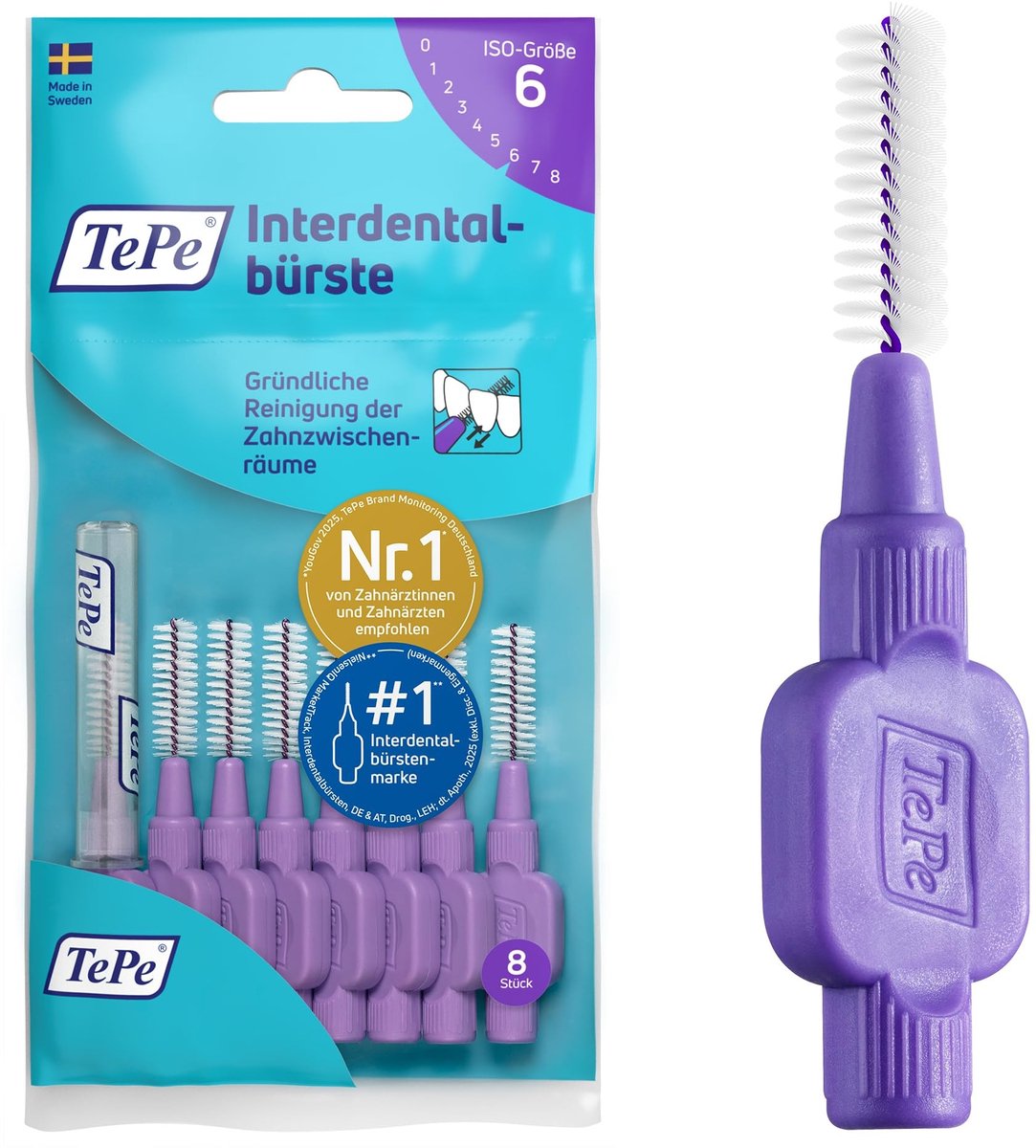 Elzusha - Interdentale Borstels - 1,1mm, 8 stuks