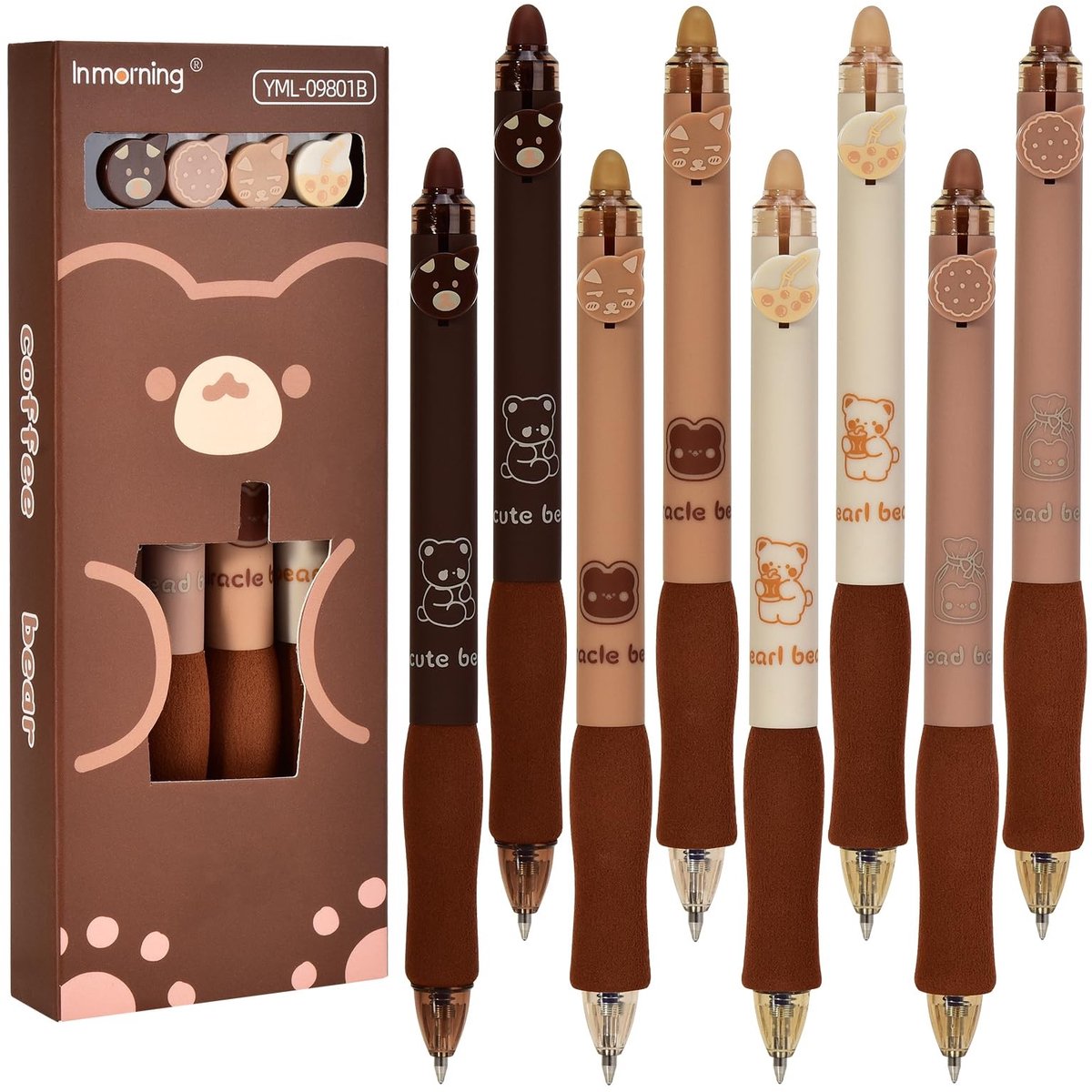Elzusha - Erasable Balpen - 8 Stuks Blauw
