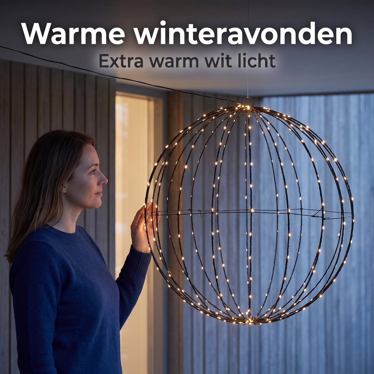 Lomera Verlichte Kerstbal - Kerstverlichting Buiten - Warm Wit Licht - Kerstfiguur Tuin - Kerstdecoratie - Tuinverlichting - Kerstlampjes met Timer - Hangende Verlichting - Sfeerverlichting - Lichtbol - Kerstversiering – foto 5