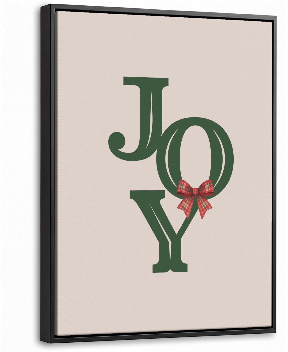 Canvas Schilderij met Baklijst 30x40cm - Tekst - Kerst - Groen - Muurdecoratie woonkamer - Slaapkamer decoratie - Kamer accessoires - Schilderijen op canvas met lijst