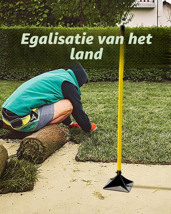 Egaliseerhark - Stalen kop 25x25 cm - Handvat 112 cm — afbeelding 5