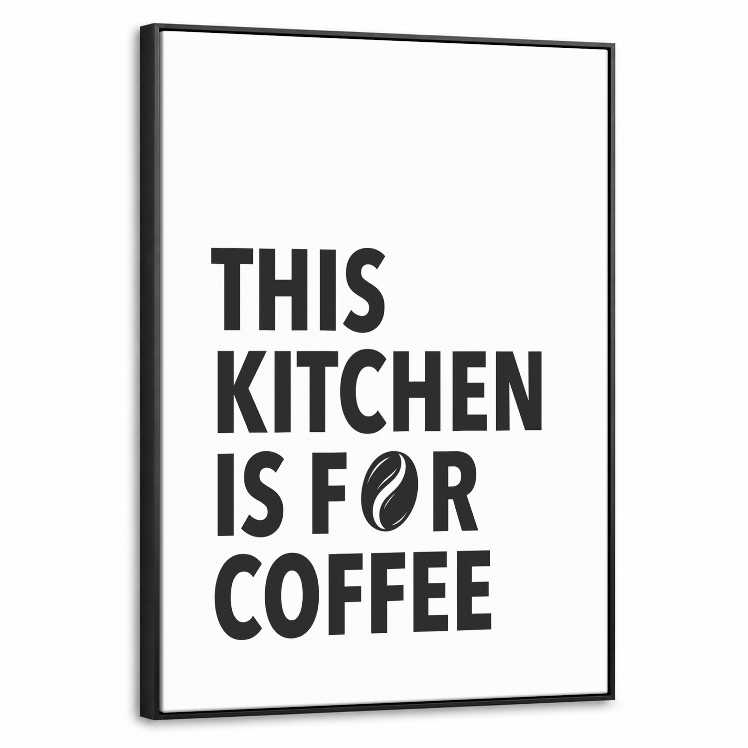 Canvas Schilderij met Baklijst 60x80cm - Quotes - Koffie - Bonen - Modern - Muurdecoratie woonkamer - Slaapkamer decoratie - Kamer accessoires - Schilderijen op canvas met lijst