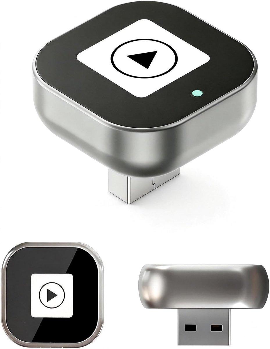 2-in-1 Draadloze CarPlay en Android Auto Adapter, Plug & Play, Snel Opzetten voor 1000+ Auto's met Ondersteuning voor Ingebouwde Bedrade Systemen, Compact Ontwerp