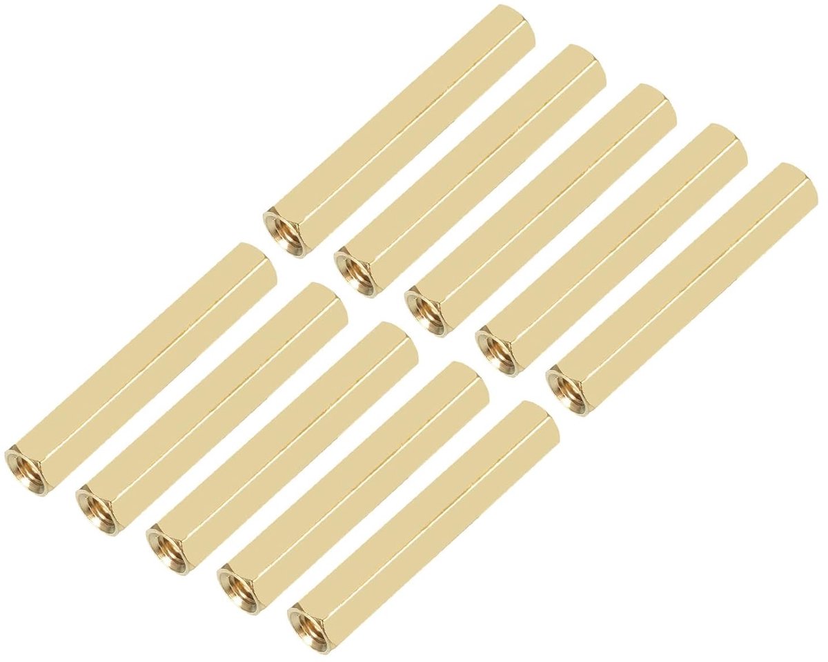 Messing Hex Standoffs met Vrouwelijke Draad, Perfect voor Hoofdbordmontage in Elektronica (M3 x 5 x 30mm) - Duurzaam, Betrouwbaar en Veelzijdig