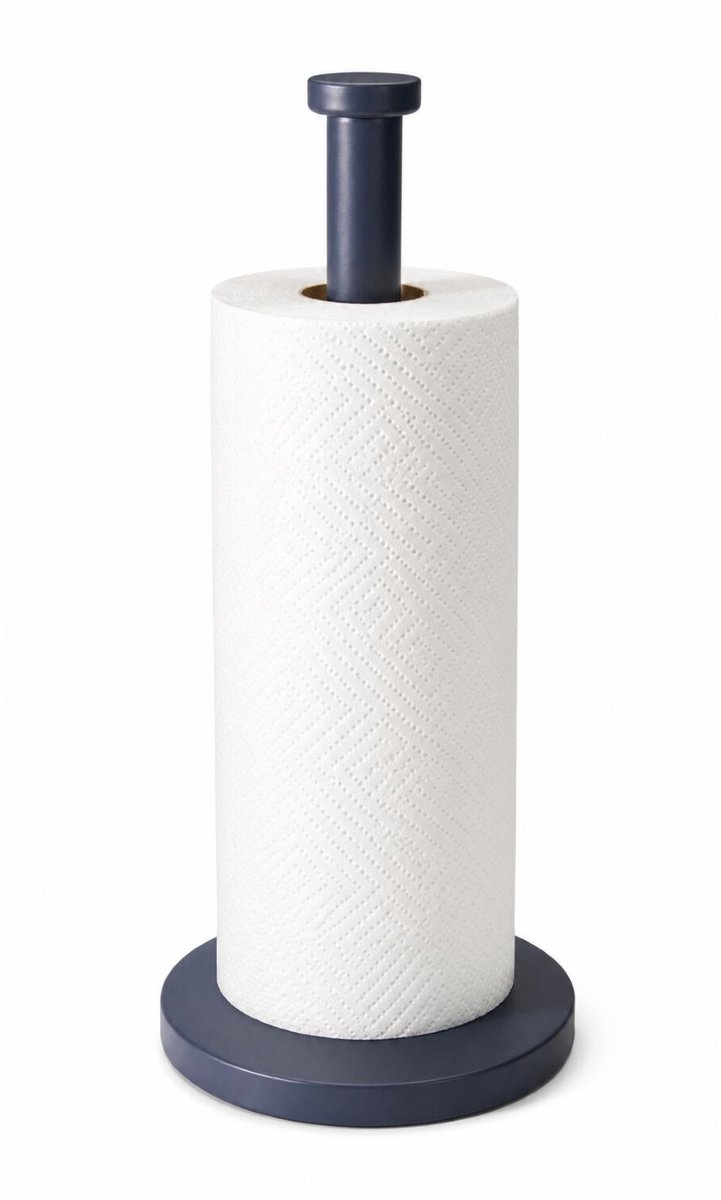 Excellent Houseware keukenrolhouder - 35 cm - metaal - antraciet - houder voor keukenpapier