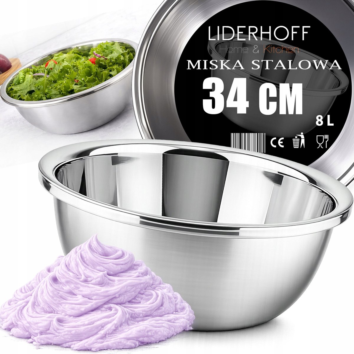Professionele RVS Mengkom 34cm 7L - Keuken & Horeca