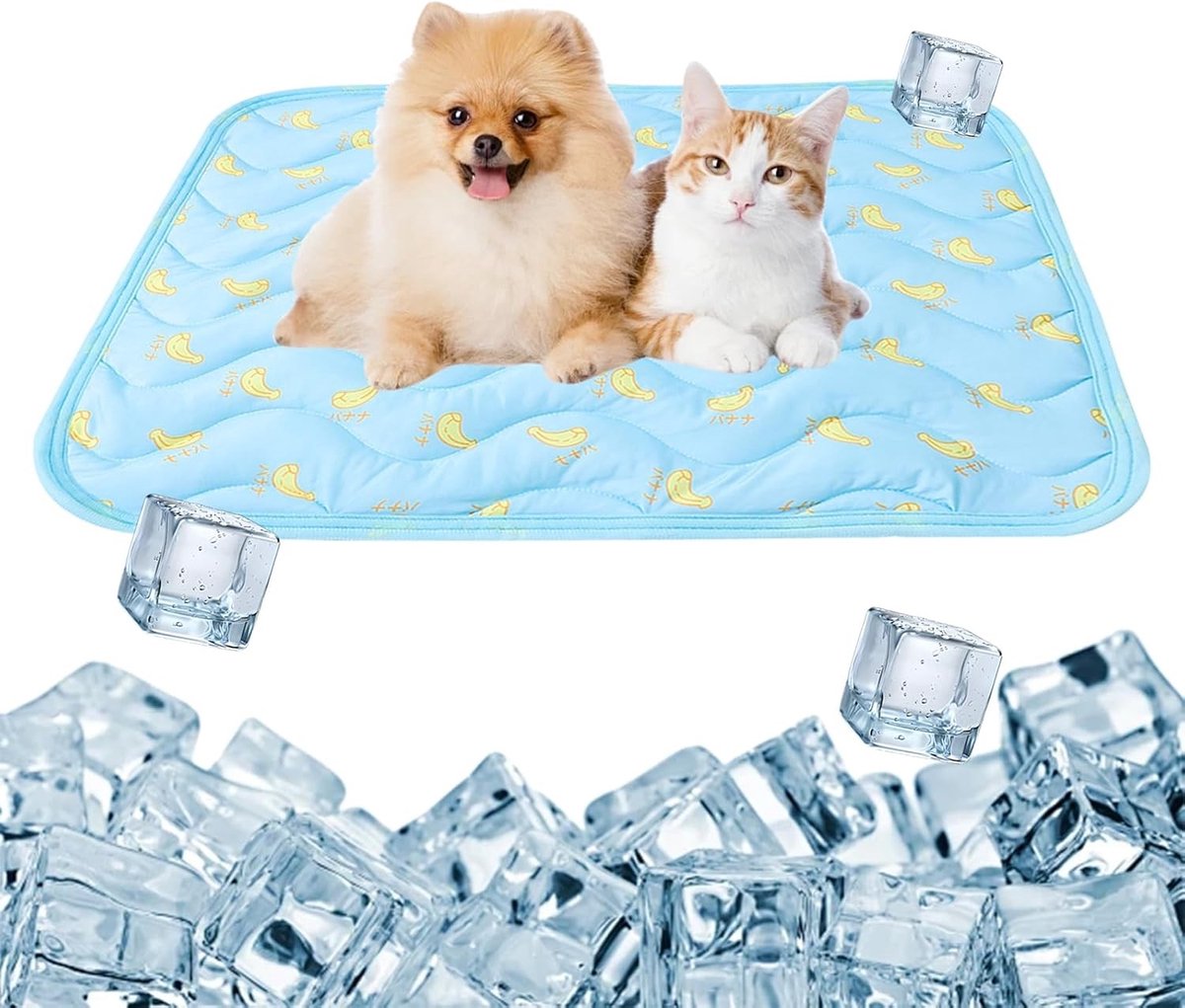 Zomer Koelbed voor Honden en Katten - Zachte en Comfortabele Koelmat 60 x 50 cm voor Optimale Warmteafvoer en Ontspanning