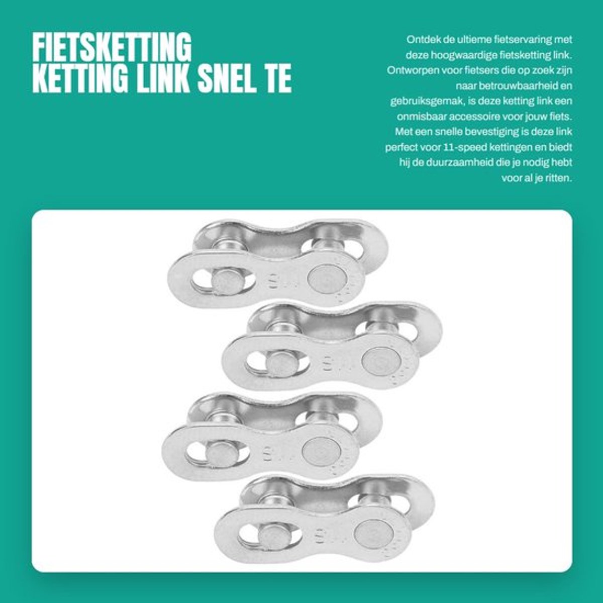 Dailygoody - Fietsketting - Ketting Link - Snel te bevestigen