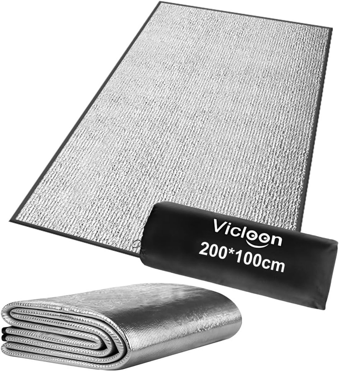 Aluminium Isolatiemat voor Kamperen, Hiking en Reizen - Warmte-isolerende Slapenmat met Opbergtas voor Buitenactiviteiten