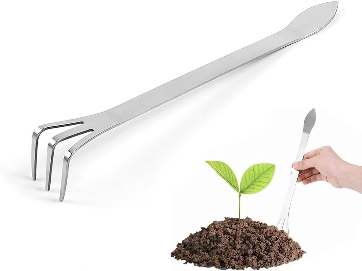 Bonsai Gereedschap Set met Rake en Roestvrijstalen Worteltools, Ergonomisch Handvat voor Boomverzorging en Onderhoud