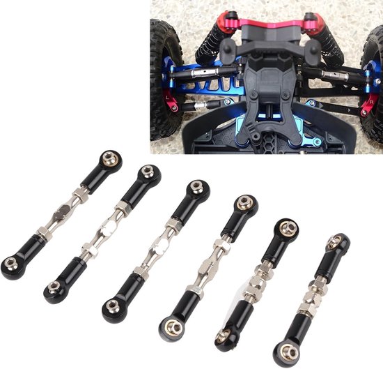 Metaalsteun voor RC Auto, Stuurstangen, Servo Stangen en Upgrade Onderdelen voor 1/10 Offroad Voertuigen - Geschikt voor ARRMA Senton Granite Big Rock (Zwart) — afbeelding 2