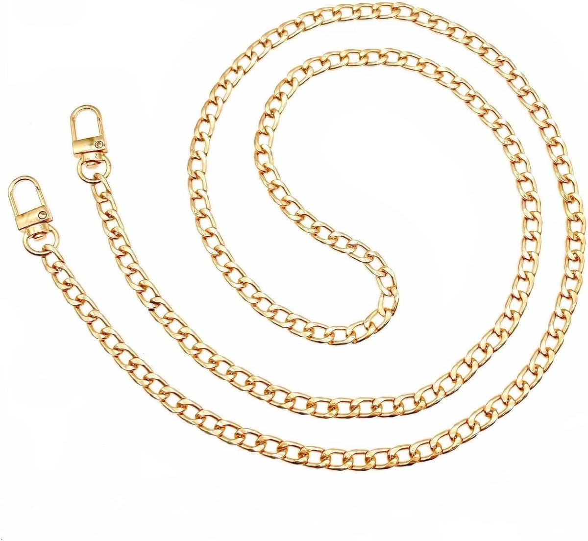 Kettingsling - Goud - 120 cm - Platte Metalen Crossbody Riem - Voor Schoudertas Vervanging