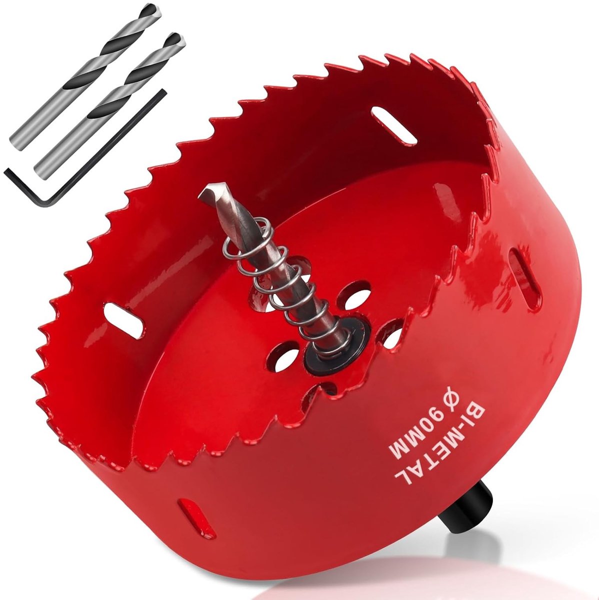 Professionele 90 mm Holzaag voor Hout, Gipsplaat en Kunststof - Bi-Metaal en Hex Shank Set, 1 Stuk