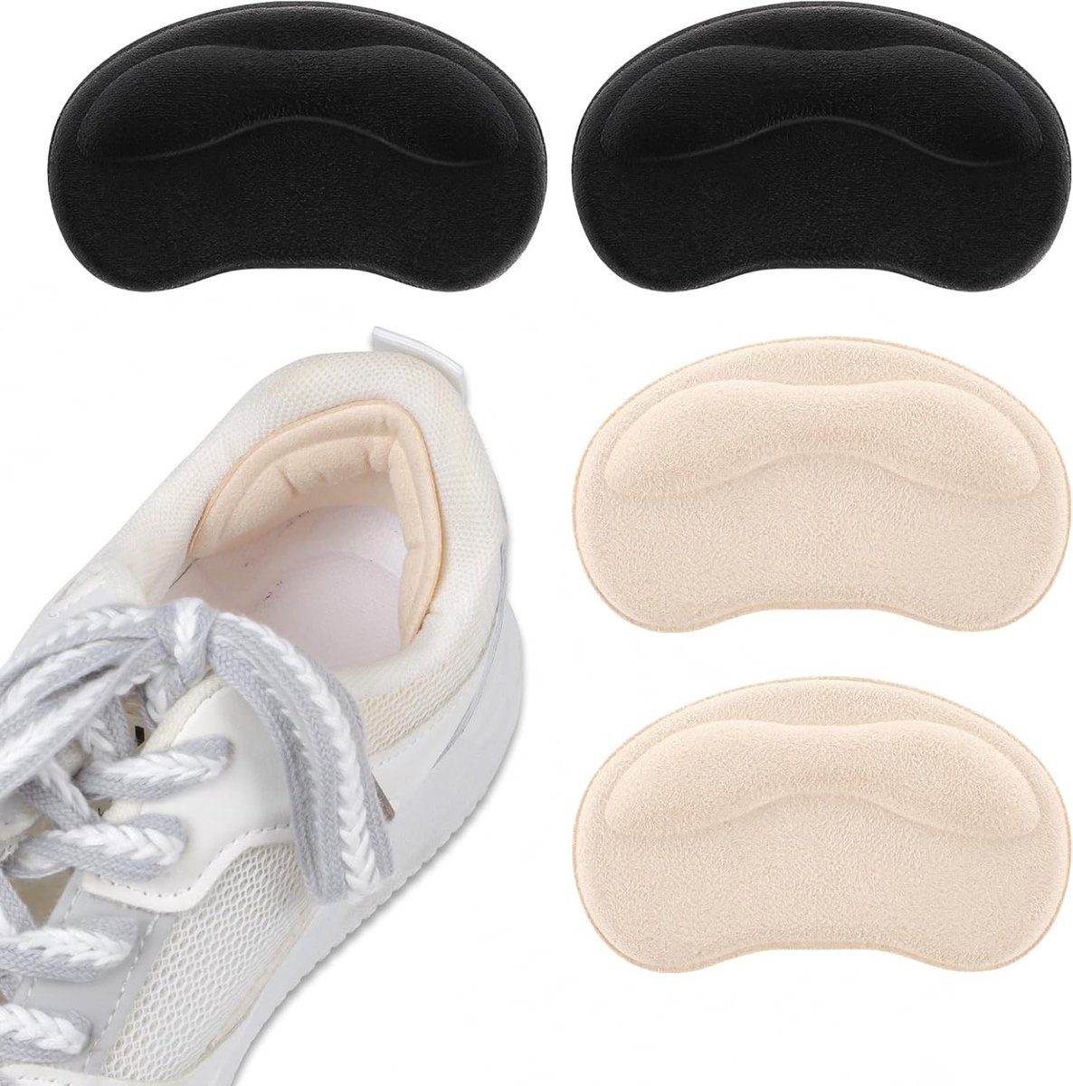 Comfortabele Heelpads voor Oversized Schoenen, Herbruikbare Anti-Blister Inserts, Bescherming voor Hielen en Voeten