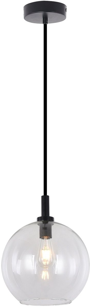 Osira plafondkap in zwart staal met 3 meter snoer, exclusief glaskap. Onderdeel van de Deco-collectie van Fantasia.