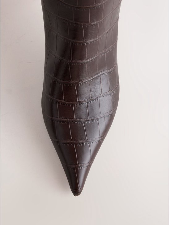 Next - Dames - Forever Comfort® knielaarzen met puntneus - Bruin