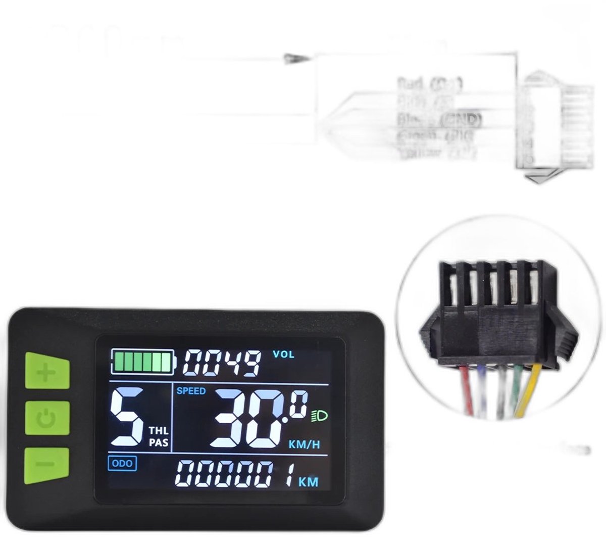 Currero Fatbike Scherm - LCD Display - Schermpje - E-Bike Accessoires - Elektrische Fiets - Dashboard - Snelheidsmeter - Kinderen & Volwassenen