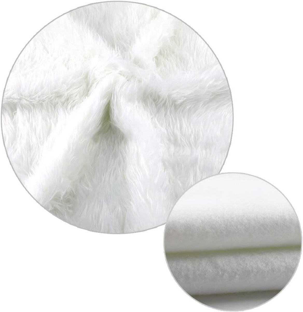 Witte nepbont kerstboomrok voor kerstboom, 150 cm - Decoratie voor feestdagen en kerstversiering