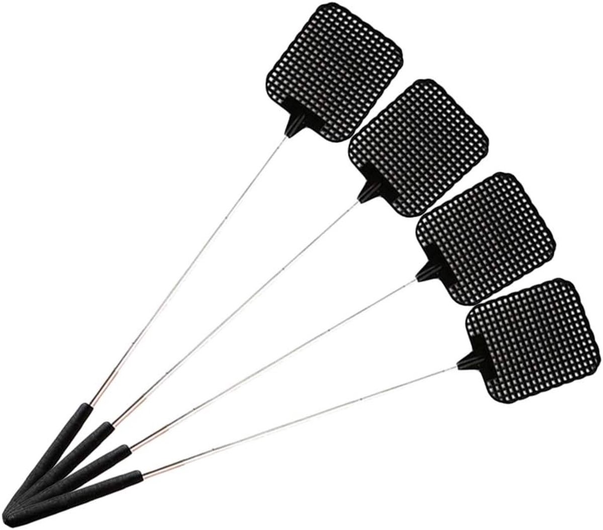 Effectieve Vliegende Insectenbestrijding met 4 Stuks Vliegende Insectenafschrikker, Telescopische Stok en Makkelijk Te Gebruiken Flapper