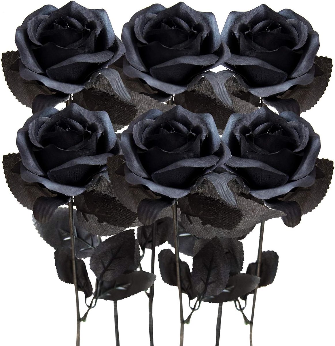 Kunstrozen - Set van 6 - Zijde - Roze
