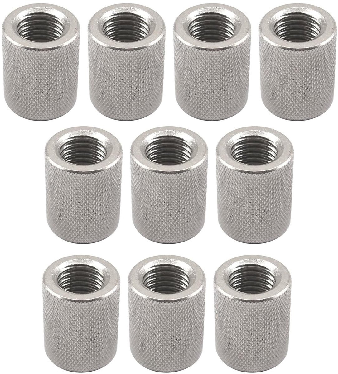 Kartelmoeren M14, 20 x 30 mm van 304 roestvrij staal - Ronde verbindingsmoeren voor stevige bevestigingen, 10 stuks