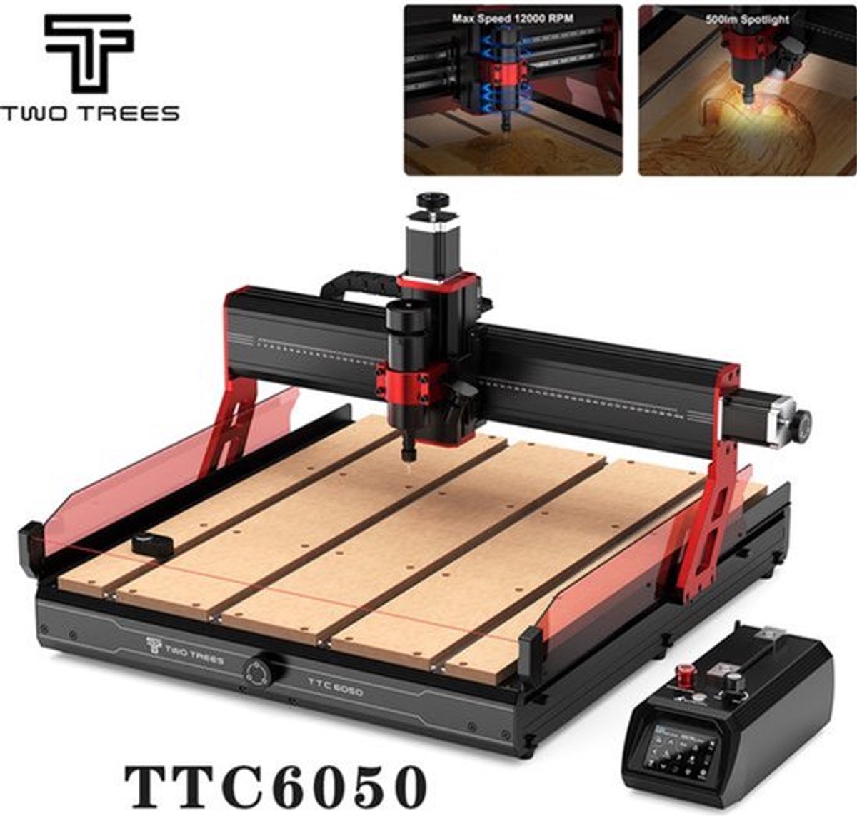 Graveerpen TTC6050 - CNC Fraise Laser Machine - 3 Assen - Voor Hout En Acryl - Precisie Graveermachine