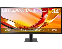 LG UltraWide 34U601B-B - WQHD VA Monitor - 1800R Cruved - 120hz - 34 inch