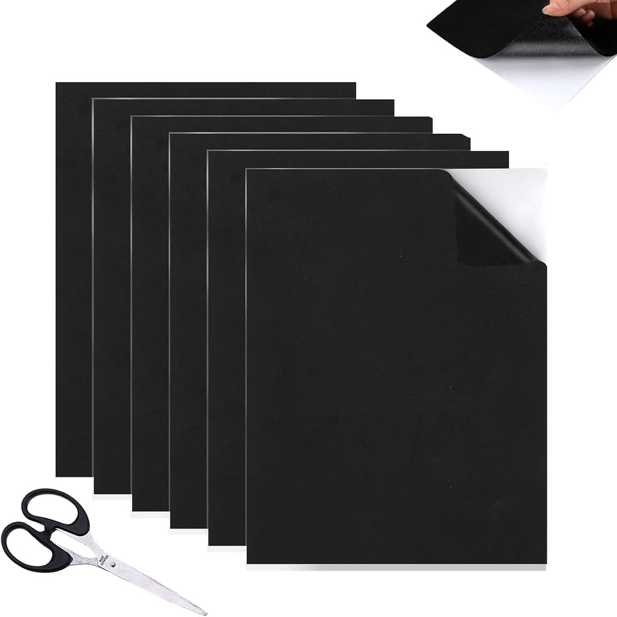 Set van 7 Zelfklevende Schuimvellen 250x200x3mm - Antislip Kussens voor Geluiddemping en Meubelbescherming - Ideaal voor Vloeren, Apparaten en Creatieve Projecten - Zwart