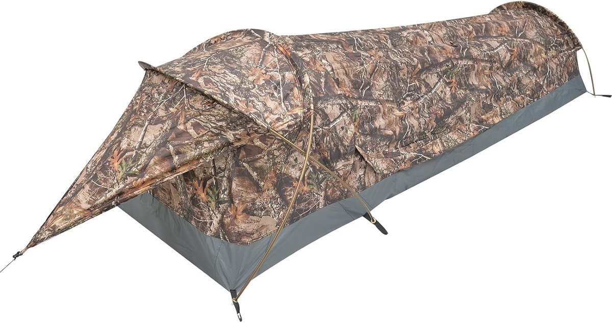 2 persoons slaapzak - Bladgroen - 215 x 75 x 61 cm - Waterdichte ultralichte 1-persoons bivytent - Outdoor camping
